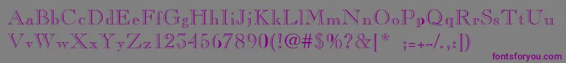 CaslonopenfaceThin Font – Purple Fonts on Gray Background