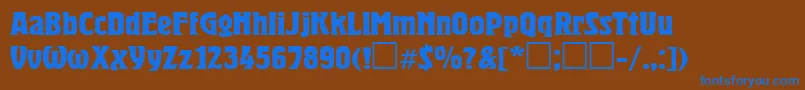 HeroldcttBold Font – Blue Fonts on Brown Background