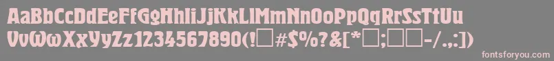 フォントHeroldcttBold – 灰色の背景にピンクのフォント