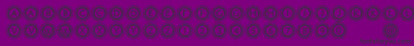 PfScirc Font – Black Fonts on Purple Background