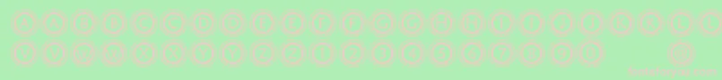 PfScirc Font – Pink Fonts on Green Background
