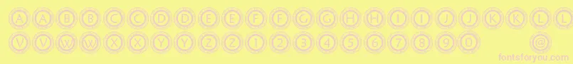 More about PfScirc Font PfScirc Font – Pink Fonts on Yellow Background