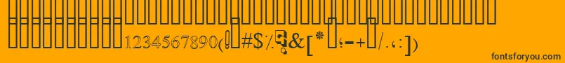 SimpleIndustShaded Font – Black Fonts on Orange Background