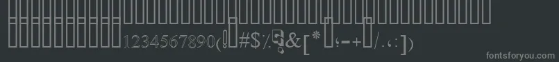 SimpleIndustShaded-fontti – harmaat kirjasimet mustalla taustalla