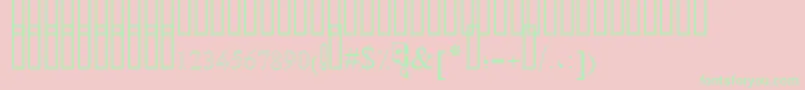 SimpleIndustShaded Font – Green Fonts on Pink Background