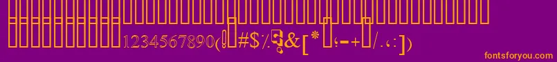 SimpleIndustShaded Font – Orange Fonts on Purple Background