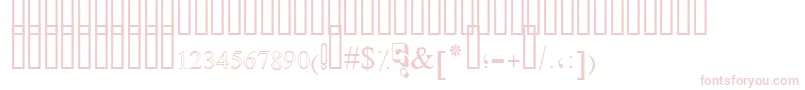 Fonte SimpleIndustShaded – fontes rosa em um fundo branco