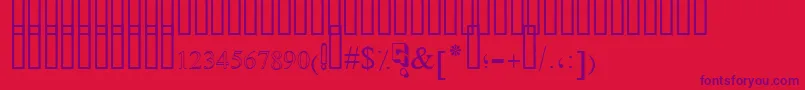 SimpleIndustShaded-fontti – violetit fontit punaisella taustalla