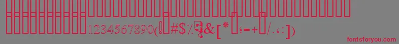 SimpleIndustShaded Font – Red Fonts on Gray Background