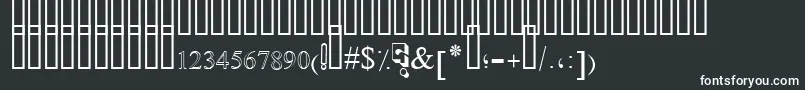 SimpleIndustShaded-fontti – valkoiset fontit mustalla taustalla