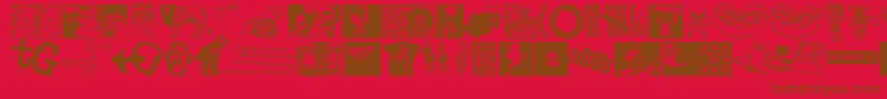 Jungodingbats Font – Brown Fonts on Red Background