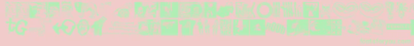 Jungodingbats Font – Green Fonts on Pink Background