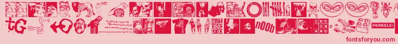 Jungodingbats Font – Red Fonts on Pink Background