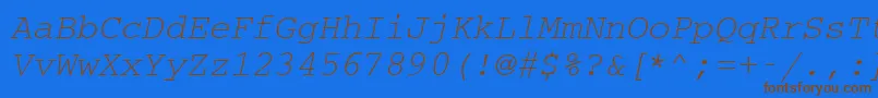 Cc50032m Font – Brown Fonts on Blue Background