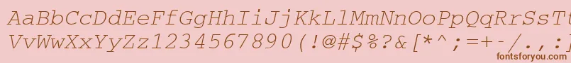 Cc50032m Font – Brown Fonts on Pink Background