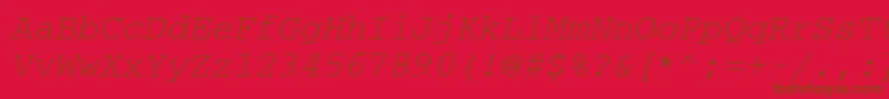 Cc50032m Font – Brown Fonts on Red Background
