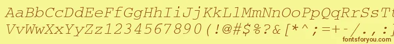 Cc50032m Font – Brown Fonts on Yellow Background