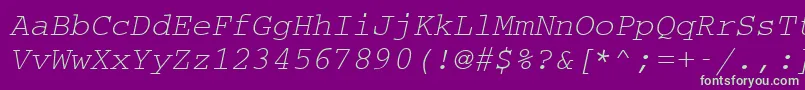 Cc50032m Font – Green Fonts on Purple Background