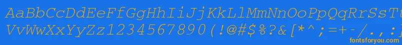 Cc50032m Font – Orange Fonts on Blue Background