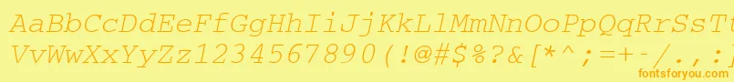 Cc50032m Font – Orange Fonts on Yellow Background