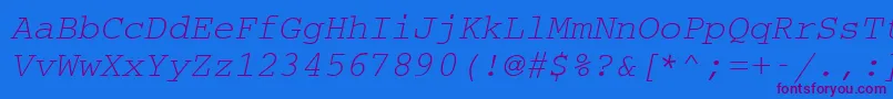 Cc50032m Font – Purple Fonts on Blue Background