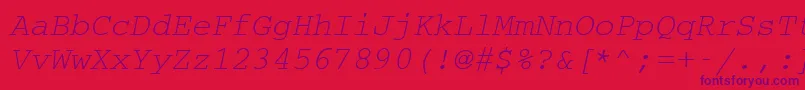 Cc50032m Font – Purple Fonts on Red Background