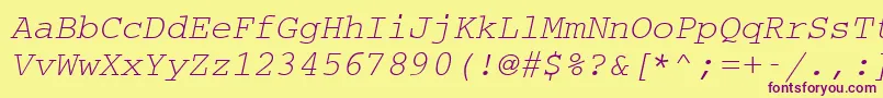 Cc50032m Font – Purple Fonts on Yellow Background