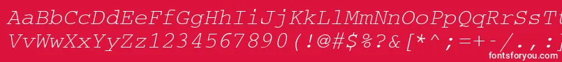 Cc50032m Font – White Fonts on Red Background