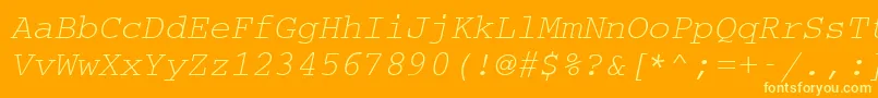 Cc50032m Font – Yellow Fonts on Orange Background