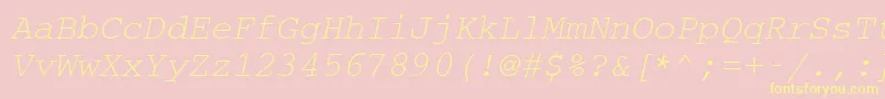 Cc50032m Font – Yellow Fonts on Pink Background