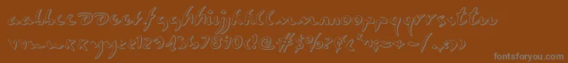 Шрифт Eagleclaw3D – серые шрифты на коричневом фоне
