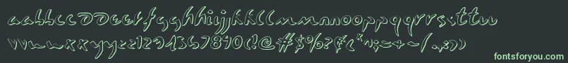 フォントEagleclaw3D – 黒い背景に緑の文字