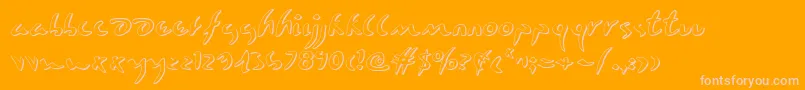 Eagleclaw3D Font – Pink Fonts on Orange Background