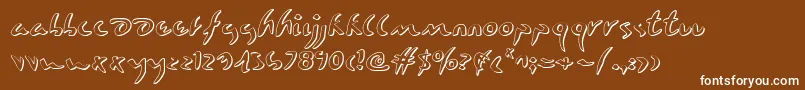 フォントEagleclaw3D – 茶色の背景に白い文字