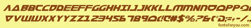 Police Morsenkv2ci – polices brunes sur fond jaune