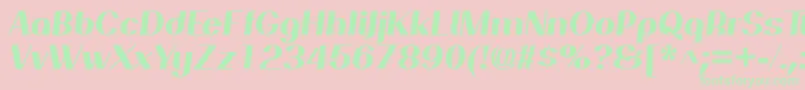 PassionsanspdanHeavyitalic Font – Green Fonts on Pink Background