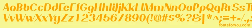 PassionsanspdanHeavyitalic Font – Orange Fonts on Yellow Background