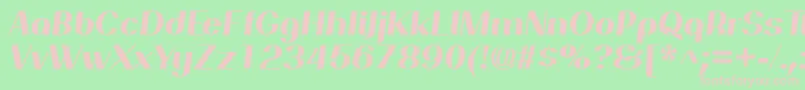 PassionsanspdanHeavyitalic Font – Pink Fonts on Green Background