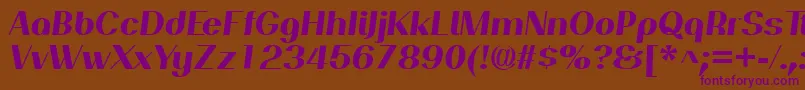 PassionsanspdanHeavyitalic-fontti – violetit fontit ruskealla taustalla