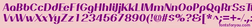 PassionsanspdanHeavyitalic-Schriftart – Violette Schriften auf rosa Hintergrund