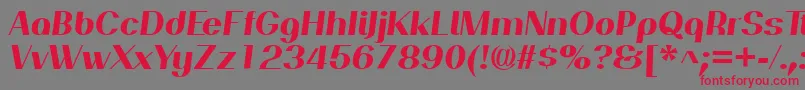PassionsanspdanHeavyitalic Font – Red Fonts on Gray Background