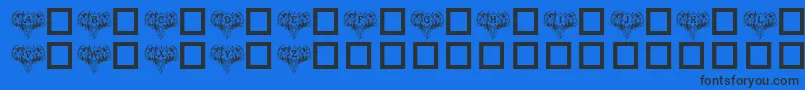 VictorianAngels Font – Black Fonts on Blue Background