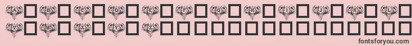 VictorianAngels Font – Black Fonts on Pink Background