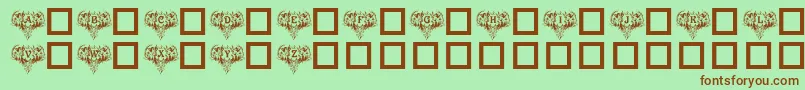 VictorianAngels Font – Brown Fonts on Green Background