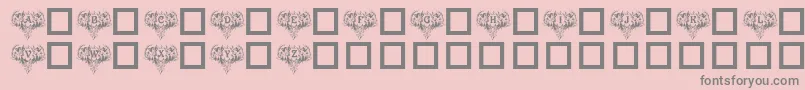 VictorianAngels-Schriftart – Graue Schriften auf rosa Hintergrund