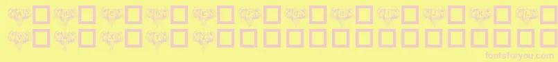 VictorianAngels Font – Pink Fonts on Yellow Background