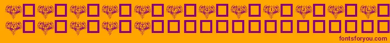 VictorianAngels Font – Purple Fonts on Orange Background