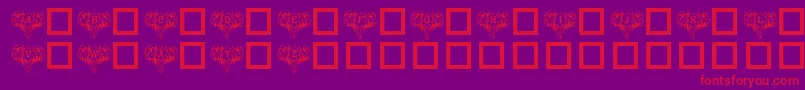 VictorianAngels Font – Red Fonts on Purple Background