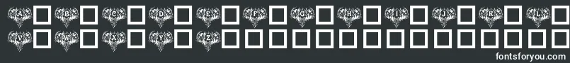 VictorianAngels-fontti – valkoiset fontit mustalla taustalla