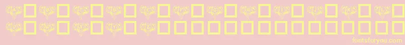 VictorianAngels Font – Yellow Fonts on Pink Background